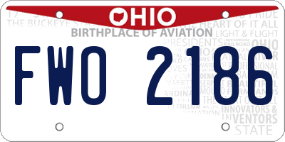 OH license plate FWO2186