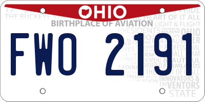 OH license plate FWO2191