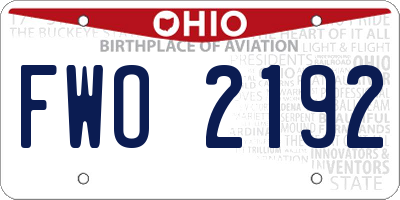 OH license plate FWO2192