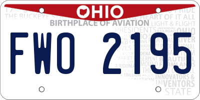 OH license plate FWO2195
