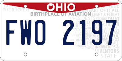 OH license plate FWO2197