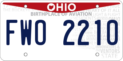 OH license plate FWO2210