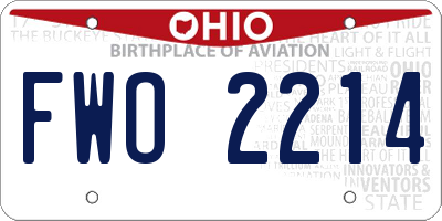 OH license plate FWO2214