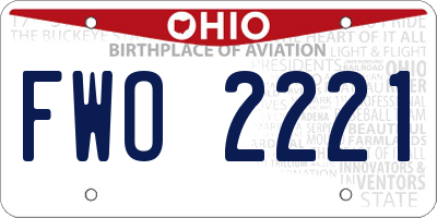 OH license plate FWO2221