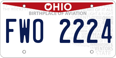 OH license plate FWO2224