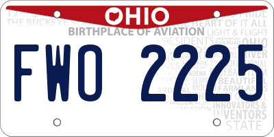 OH license plate FWO2225