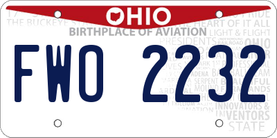 OH license plate FWO2232