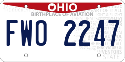 OH license plate FWO2247