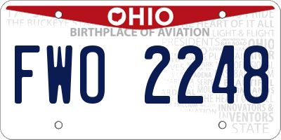 OH license plate FWO2248