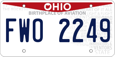 OH license plate FWO2249