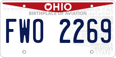 OH license plate FWO2269