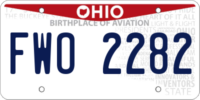 OH license plate FWO2282