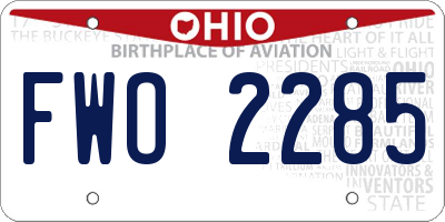 OH license plate FWO2285
