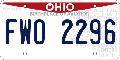OH license plate FWO2296