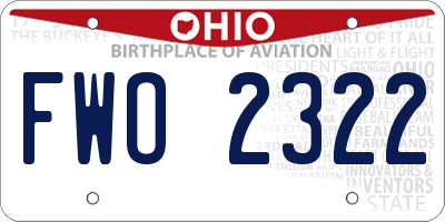 OH license plate FWO2322