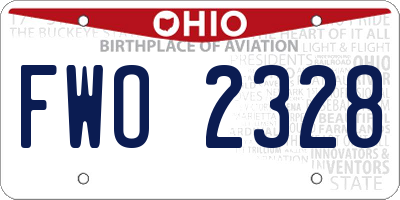 OH license plate FWO2328
