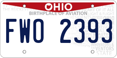 OH license plate FWO2393