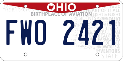 OH license plate FWO2421