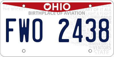 OH license plate FWO2438