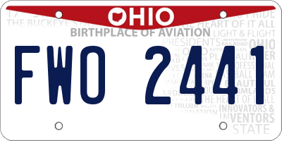 OH license plate FWO2441
