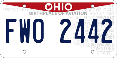OH license plate FWO2442