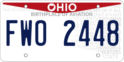 OH license plate FWO2448