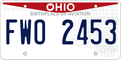 OH license plate FWO2453