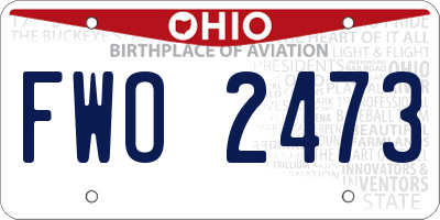 OH license plate FWO2473
