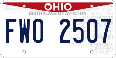 OH license plate FWO2507