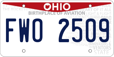 OH license plate FWO2509