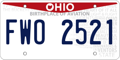 OH license plate FWO2521