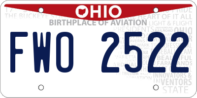 OH license plate FWO2522