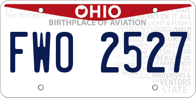 OH license plate FWO2527