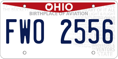 OH license plate FWO2556