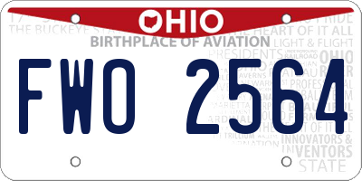 OH license plate FWO2564