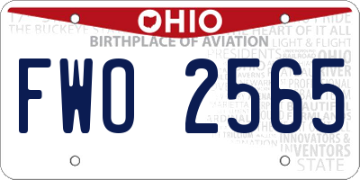 OH license plate FWO2565