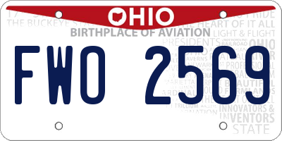 OH license plate FWO2569