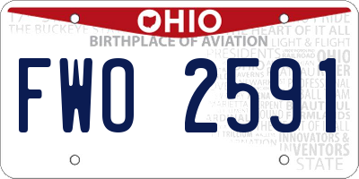 OH license plate FWO2591