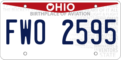 OH license plate FWO2595