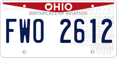 OH license plate FWO2612