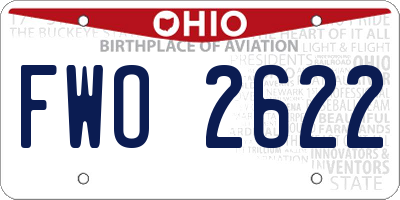 OH license plate FWO2622