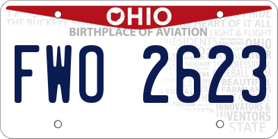 OH license plate FWO2623