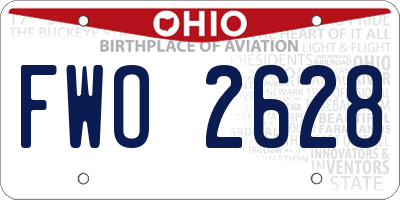 OH license plate FWO2628