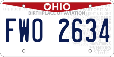 OH license plate FWO2634
