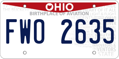 OH license plate FWO2635