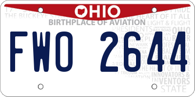 OH license plate FWO2644