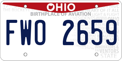 OH license plate FWO2659