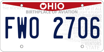 OH license plate FWO2706
