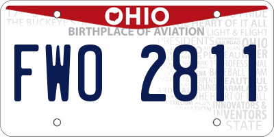 OH license plate FWO2811