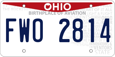OH license plate FWO2814